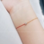 Vàng hồng 18K dây đỏ kim cương đơn vòng đeo tay nữ sinh viên nữ vòng tay màu đỏ vòng tay pandora