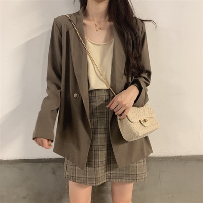 taobao agent Autumn classic suit jacket, cardigan, plus size, fitted, classic length