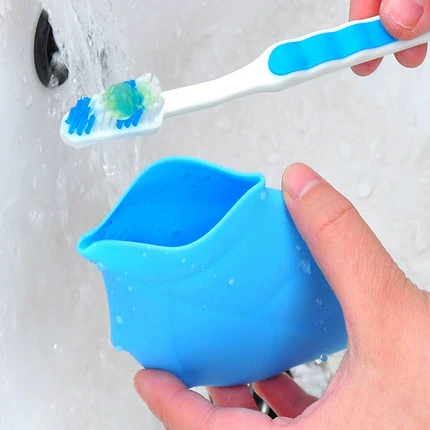 Силиконовый складной портативный маленький ополаскиватель для рта для путешествий