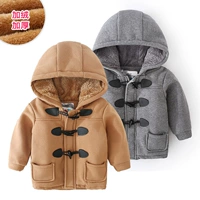 Áo khoác cotton cho bé trùm đầu mùa đông 2018 Trẻ em mới mặc quần áo trẻ em cộng với áo khoác nhung dày wt-9101 áo khoác phao trẻ em
