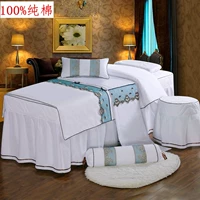 Beauty khăn trải giường cotton gia đình bốn giường cao cấp bông bedspread châu Âu đặt massage thẩm mỹ viện Liu Jiantao một gia đình bốn - Trang bị tấm bộ ga giường spa