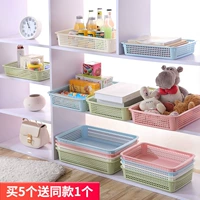 Японская пластиковая система хранения, настольная кухня, прямоугольная корзина для хранения, увеличенная толщина