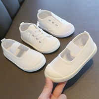 Детская тканевая белая белая обувь подходит для мужчин и женщин для отдыха в помещении для раннего возраста