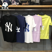 Hàn Quốc mlb tay áo ngắn chính hãng 2019 phiên bản Hàn Quốc mới của áo thun thể thao ny Yankees hoang dã in nam gió nam và nữ nửa tay áo - Áo phông thể thao