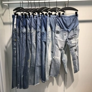 Đánh vần những chiếc quần hoàn hảo cho bà bầu mùa hè quần legging lỗ lửng 9 quần jeans quần dài 2017 mới thủy triều mẹ - Phụ nữ mang thai quần / quần bụng
