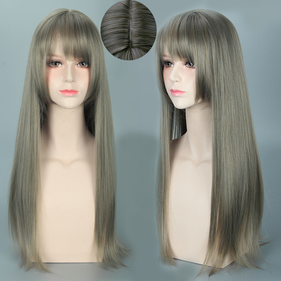 taobao agent Steamed Bun Family Air Liu Hai Yurisa The same daily routine Harajuku lolita mixed gray long hair gray gray