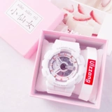 Водонепроницаемые белые брендовые цифровые часы, в корейском стиле, простой и элегантный дизайн, 2019