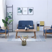Sofa Bắc Âu thời trang Hàn Quốc phòng khách ghế sofa gỗ rắn đồ gỗ sáng tạo đơn giản tiếp nhận văn phòng - Đồ nội thất thiết kế