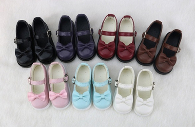taobao agent 【The spot is not available for sale】BJD shoes C14 3 points, 4 minutes, 6 minutes, black, white brown pink blue red female leather shoes single shoes