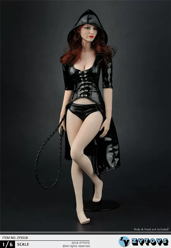 Zytoys 1/6 пропорций женское секси кожаное плаще-траншейка с капюшоном zy5018 кожаный кнут королевская сестра набор одежды