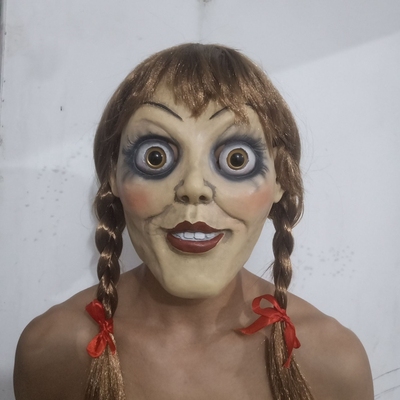 taobao agent Anna Ber Mask COS Terror Ghost Doll Film and Television Performance props Halloween Clothing Mask Exam