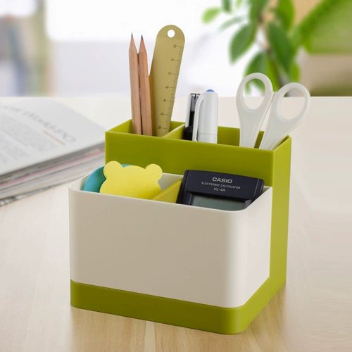 Квадратные канцтовары, коробка для хранения, пластиковый держатель для ручек для школьников
