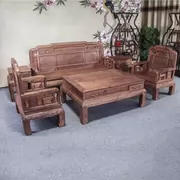 Nội thất gỗ gụ Liandi màu đỏ trái cây lớn sofa gỗ hồng mộc Trung Quốc cổ điển Miến Điện cát hồng phát minh kết hợp cổ điển - Bộ đồ nội thất