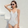 Hàn Quốc mới cao cấp tùy chỉnh sâu V gợi cảm backless Slim mỏng một mảnh bikini tắm nóng mùa xuân - Bộ đồ bơi One Piece bikini liền thân