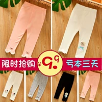 Детские леггинсы, тонкие хлопковые штаны для девочек, осенние