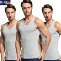 Áo vest nam cotton thể thao thoáng khí áo nỉ thoáng mát Slim nam thanh niên mùa hè cotton không tay xu hướng - Áo vest áo 2 dây nữ trơn