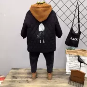 Quần áo trẻ em 2018 bé trai mới làm dày áo khoác cotton bông mùa đông Trẻ em áo khoác da PU quần áo bé trai phiên bản Hàn Quốc