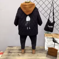 Quần áo trẻ em 2018 bé trai mới làm dày áo khoác cotton bông mùa đông Trẻ em áo khoác da PU quần áo bé trai phiên bản Hàn Quốc áo khoác nam trẻ em