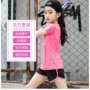 Zhongda Tong Cô Tops Yoga Girl Slim Học sinh trung học cơ sở Quần áo học sinh thiếu nhi tập thể dục mùa xuân - Quần áo tập thể hình quần áo tập yoga