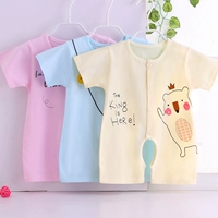 Детское хлопковое боди, летняя летняя одежда, пижама для новорожденных для раннего возраста, 3 мес., 0-1 лет