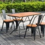 Đồ nội thất Mỹ sáng tạo sắt rèn rắn bàn ghế gỗ kết hợp giải trí ngoài trời cà phê thanh bar bàn cà phê bàn ​​ăn bàn cà phê ngoài trời