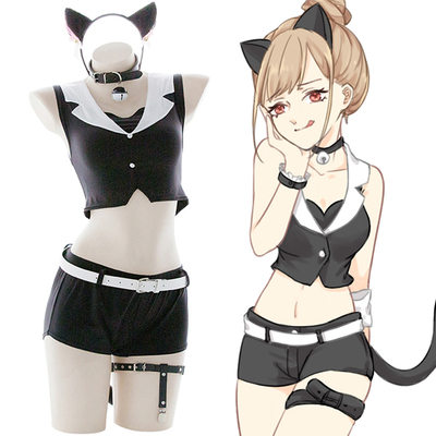 taobao agent Seven three sex feelings, professional OL set cat girl uniform cat ear tail fat second eight -piece set