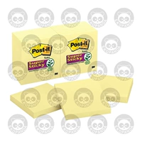 Post-it Super Sticky Notes, 3 in x 3 in, 654-12SSCY