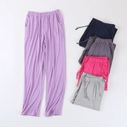 Quần pyjama quần nam modal mùa xuân và mùa hè vài phần mỏng quần nhà giản dị nữ kích thước lớn cotton lỏng quần nhà