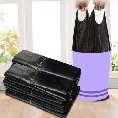 垃圾袋家用加厚手提式背心黑色厨房中大号塑料袋48