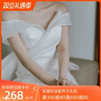 Свадебное платье, открытые плечи, крой «рыбий хвост», кружевное платье, 2023