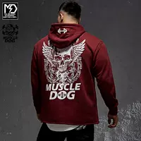 MuscleDog Muscle Dog Tide thương hiệu thể thao mùa đông và giải trí thể dục lỏng lẻo áo hoodie trùm đầu áo len áo len nam - Thể thao lông cừu / jumper áo hoodie pikachu