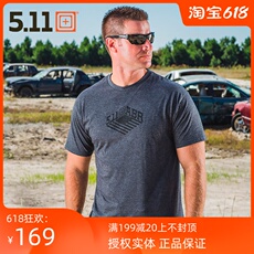 Футболка для туризма и кемпинга 美国5.11立体标志战术t恤511户外轻量棉透气吸汗短袖圆领41191ai