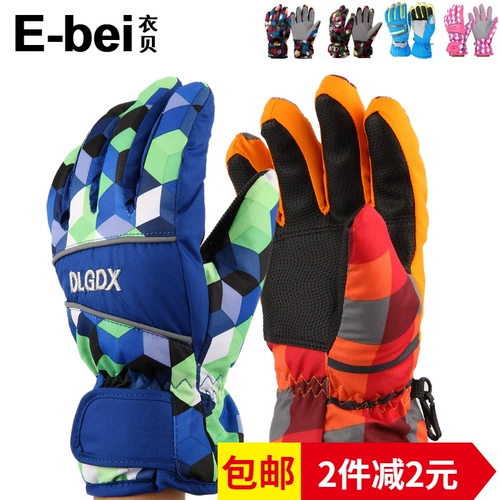 Лыжные водонепроницаемые удерживающие тепло детские перчатки подходит для мужчин и женщин, подходит для подростков