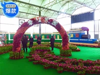 Симуляция новая травяная цветочная скульптура свадьба на открытом воздухе сцена сцены макета цветочный базовый эскиз ландшафт
