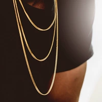 Ожерелье в стиле хип-хоп из нержавеющей стали, цепочка, универсальная подвеска, не выцветает