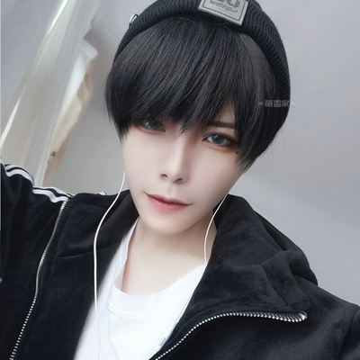 taobao agent Cos wig love and producer Xu Mo mobile game natural black short hair