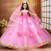 Doll Girl Set Hộp quà tặng Dress Up Wedding Dress Công chúa sinh nhật Quà tặng trẻ em Đồ chơi đơn Barbie ngọt ngào - Búp bê / Phụ kiện