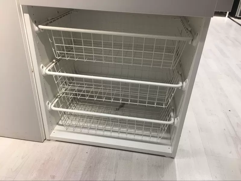Корзина IKEA для внутренней покупки Yelepa с выдвижной штангой для подвешивания, корзина для белого шкафа