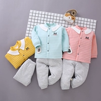 Детский демисезонный стеганый комплект, куртка для новорожденных, пуховик для раннего возраста, увеличенная толщина