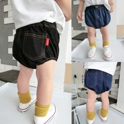 Quần short trẻ em denim bé trai mùa hè Cô gái mới tóm tắt phần mỏng mặc bé bánh mì bé quần PP lớn - Quần jean