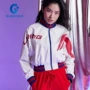 LI-NING Trung Quốc Tuần lễ thời trang Li Ning Paris Áo khoác thể thao nữ ngắn AJDP028-2 - Áo khoác thể thao / áo khoác áo khoác thể thao