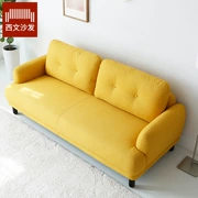 Sofa vải phòng khách căn hộ nhỏ nội thất Bắc Âu đơn giản sofa giải trí kết hợp sofa ba chỗ - Nhà cung cấp đồ nội thất