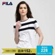 FILA Fila Nữ Mùa hè Cotton mới Thời trang Áo thun thể thao tay ngắn giản dị | F61W821125F - Áo phông thể thao