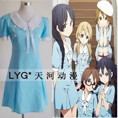 taobao agent K-ON Light Sound Girl Theatrical Version Blue Skirt Demon Fox Anime clothing cos spot Summer daily life