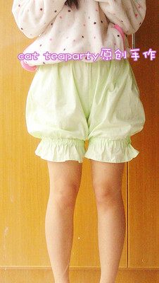 taobao agent Green trousers, safe protective underware, Lolita style, loose fit, cosplay