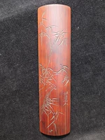 Династия Цин тонкая резная бамбуковая карта карта бамбука