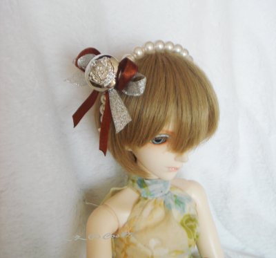 taobao agent [Jiu Jiu] BJD baby uses headwear bow pearl hairband universal size