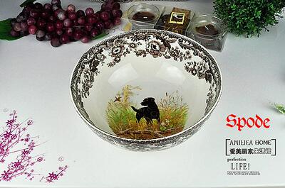 Британская королевская коллекция Spode Woodland Black Dog Patcherced Ceramic Bow