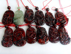 Украшения на шею 十二生肖吊坠挂牌吊坠*桂林鸡血石红碧玉石把玩件项链吊坠手镯