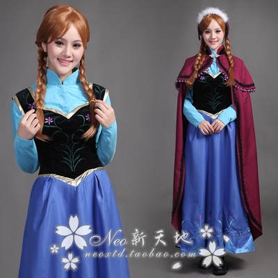 taobao agent Free shipping Ice and Snow/Ice and Snow Adventure Female No. 2 Anna Anna COSPLAY A full set of embroidery